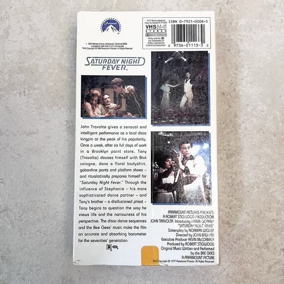 Saturday Night Fever VHS (1977) Paramount John Travolta Brand NEW & Sealed - Picture 4 of 8